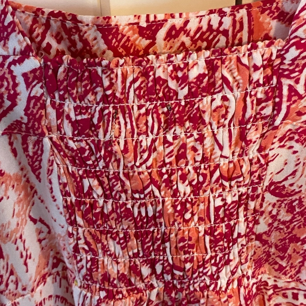 Vince Camuto Paisley Maxi Dress smocked sleeveless summer wedding guest - Picture 6 of 7